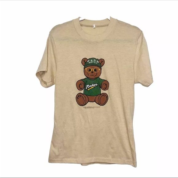 Vintage 1981 Mash Radar Bear Tan Tee - Picture 1 of 3